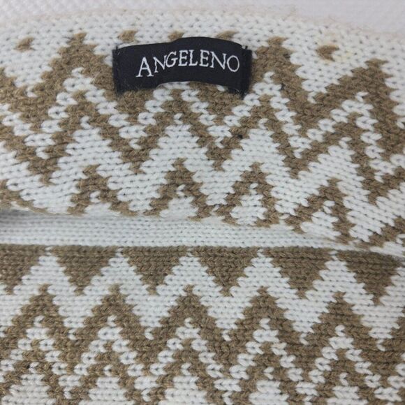 Angeleno Reindeer Pattern Knit Sweater Wrap Shawl Button Arms Fair Isle - Picture 2 of 6